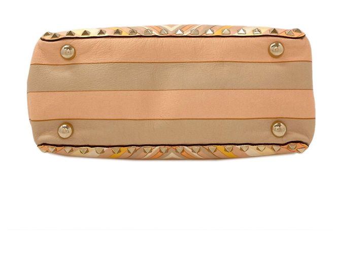 Autre Marque Borsa a mano 2-Way in pelle borchiata Valentino Arancione - vista 4