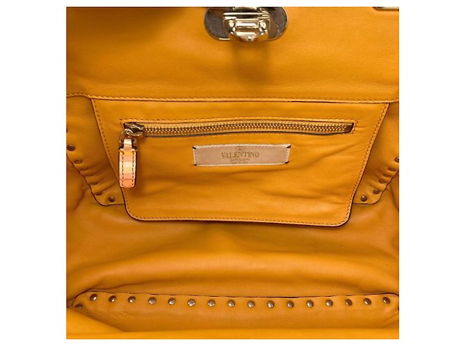 Autre Marque Borsa a mano 2-Way in pelle borchiata Valentino Arancione - vista 5