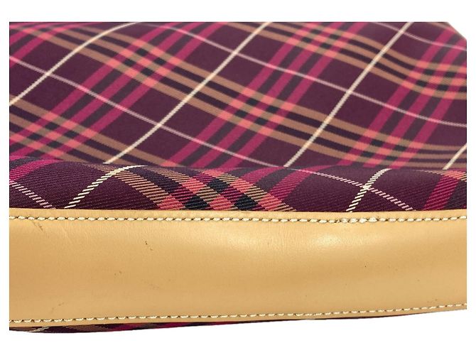Borsa a tracolla Burberry Blue Label con motivo Check Porpora - vista 14
