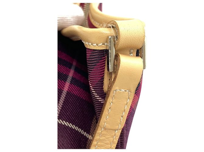 Borsa a tracolla Burberry Blue Label con motivo Check Porpora - vista 15