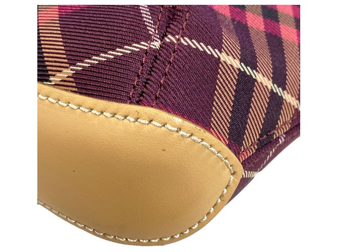 Borsa a tracolla Burberry Blue Label con motivo Check Porpora - vista 17
