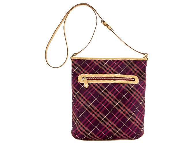 Borsa a tracolla Burberry Blue Label con motivo Check Porpora - vista 2