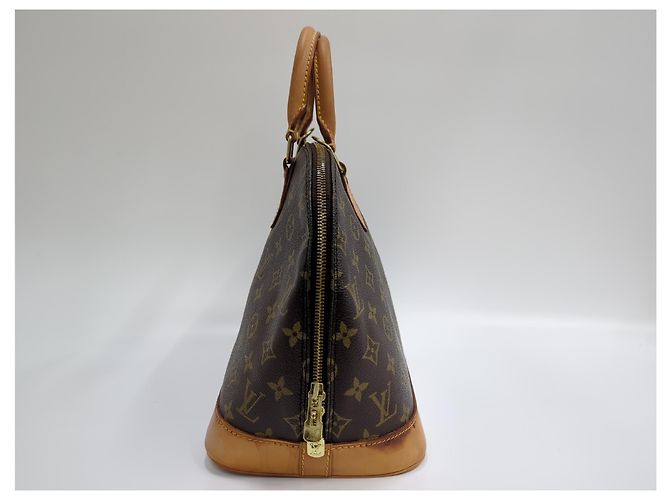 Louis Vuitton Alma Handbag Monogram Canvas PM Brown - view 6