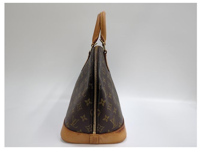 Louis Vuitton Alma Handbag Monogram Canvas PM Brown - view 7