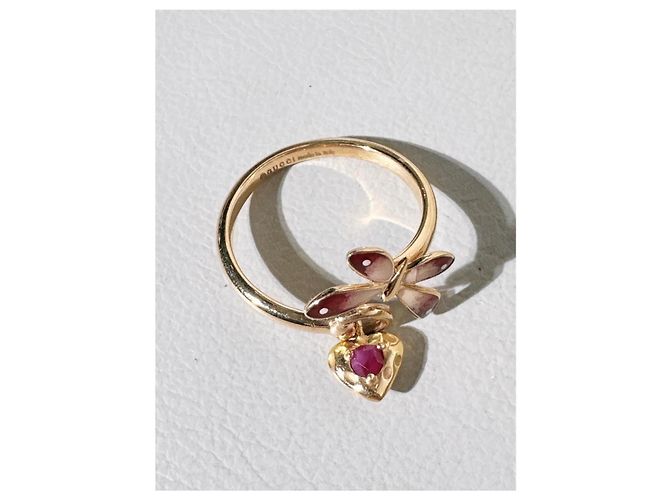 Anello Gucci Secret Garden Farfalla in Oro Giallo 18K D'oro - vista 4