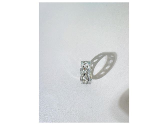 Tiffany & Co. Platin-Diamantring Cutout Cigar Band Silber - Ansicht 6