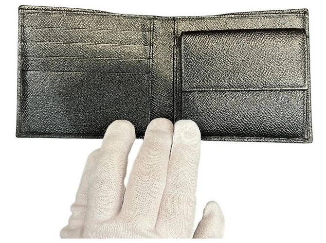 Bulgari Bvlgari Bi-fold Wallet for Men Black Blue - view 3
