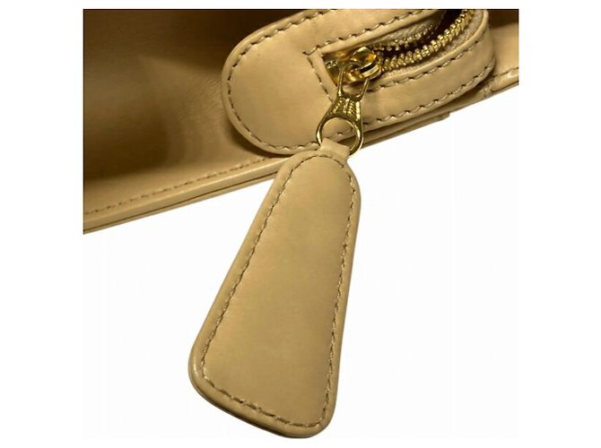 Chanel Schultertasche Tote aus cremefarbenem Leder Roh - Ansicht 9