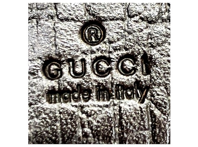Cartera tríptico para mujer Gucci en piel marrón y lona Castaño - vista 4
