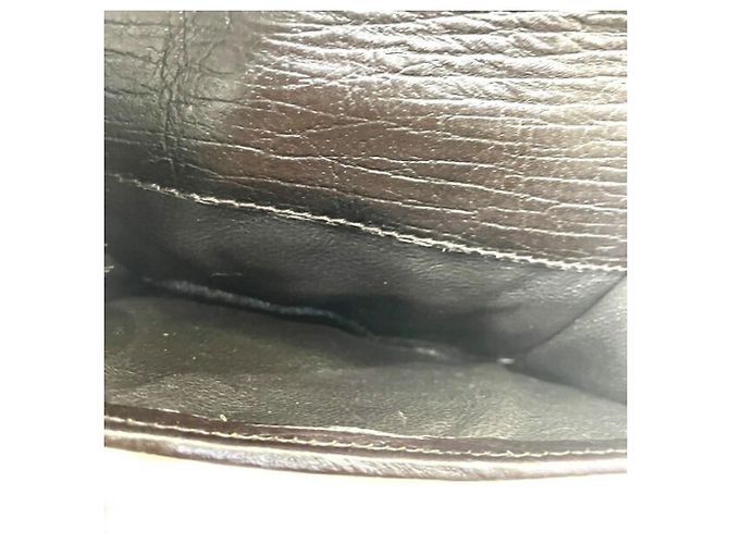 Cartera tríptico para mujer Gucci en piel marrón y lona Castaño - vista 7