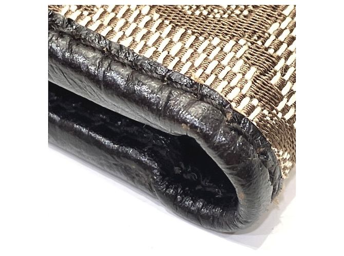 Cartera tríptico para mujer Gucci en piel marrón y lona Castaño - vista 9