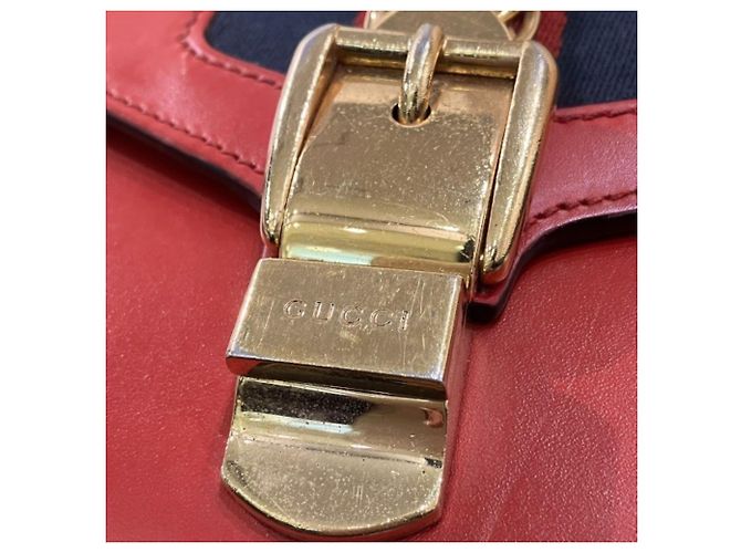Borsa a mano/Borsa a tracolla Gucci Sylvie 431666 Rosso - vista 8