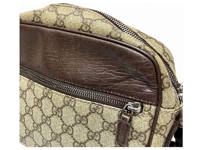 Borsa a Spalla Gucci GG Supreme Beige - vista 6