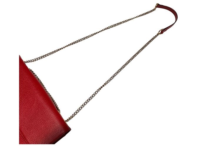 Borsa a tracolla in pelle Gucci Interlocking G Rosso - vista 6