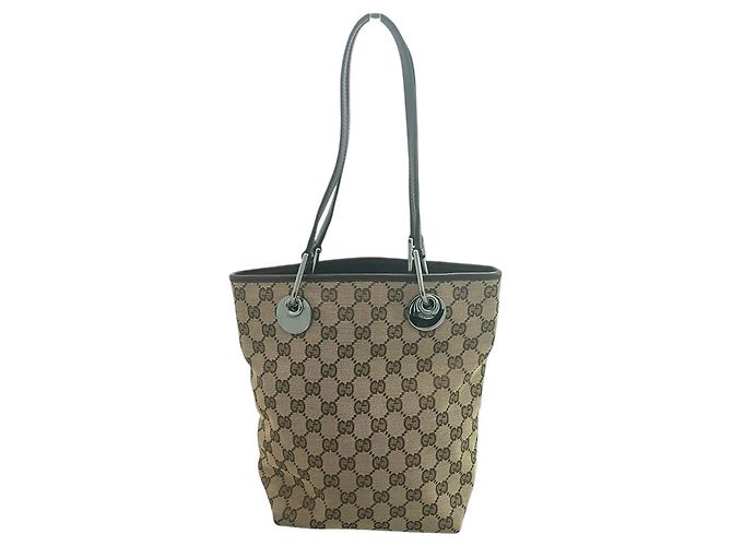 Borsa a Spalla Gucci GG Canvas Marrone - vista 2