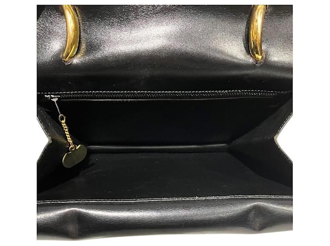 Céline Borsa Double Flap Celine Gancini Hardware Nero - vista 5
