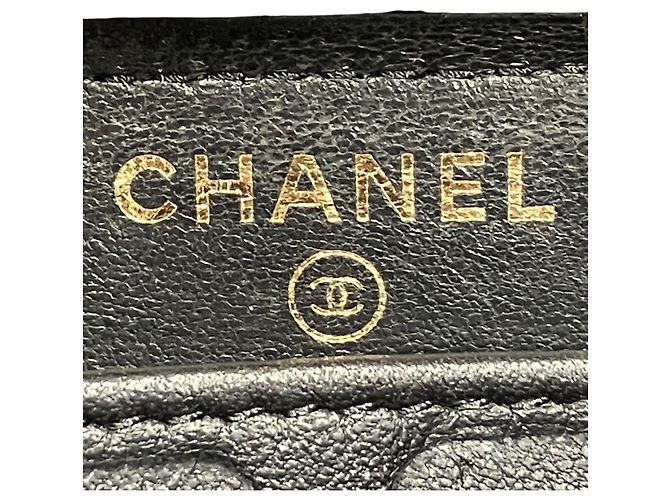 Chanel Long Wallet aus schwarzem Lammleder - view 4
