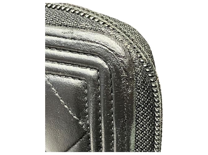 Chanel Long Wallet aus schwarzem Lammleder - view 8
