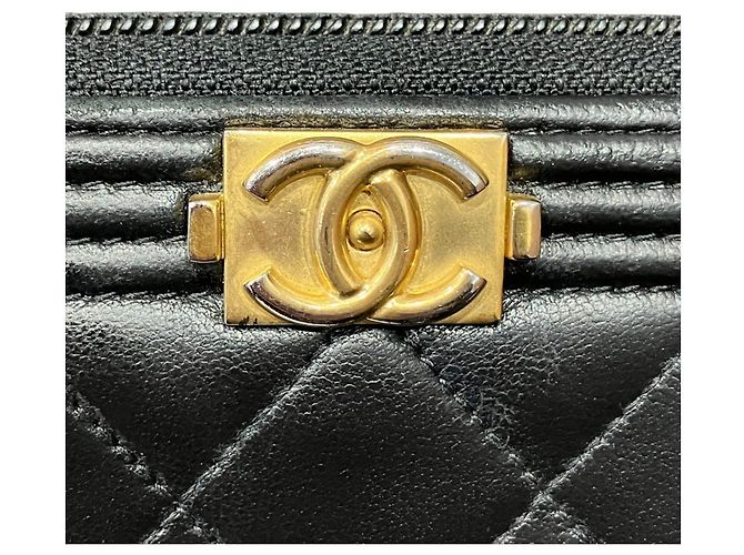 Chanel Long Wallet aus schwarzem Lammleder - view 9