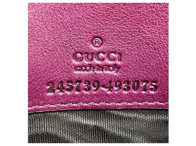 Gucci Double G Continental Wallet Pink Rot Lila - Ansicht 4