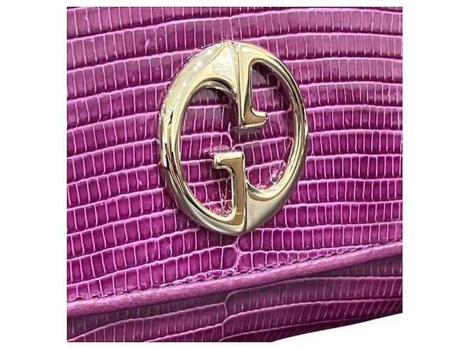 Gucci Double G Continental Wallet Pink Rot Lila - Ansicht 8