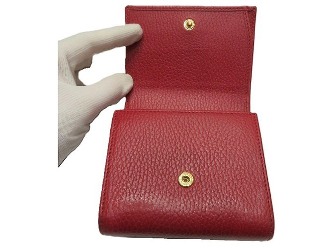 Cartera Compacta Gucci Double G Roja - vista 3