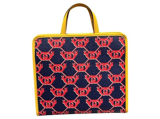 Borsa Tote per bambini Gucci Interlocking G Snail Giallo Blu navy - vista 2