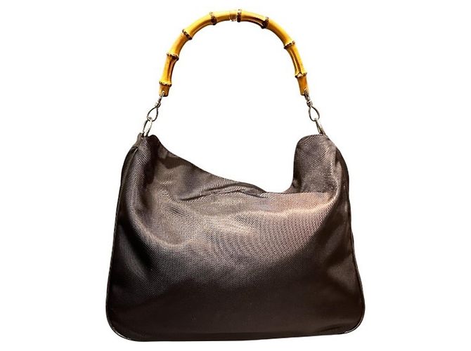 Borsa Gucci Bamboo - Pelle marrone - vista 2