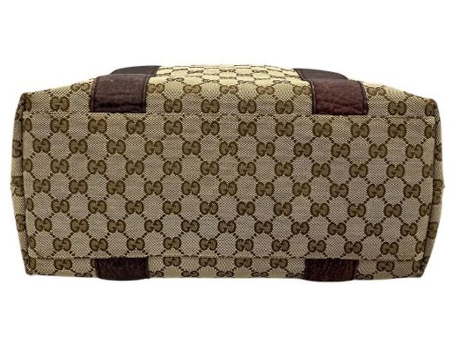 Borsa Tote Gucci Bamboo Marrone Beige - vista 3