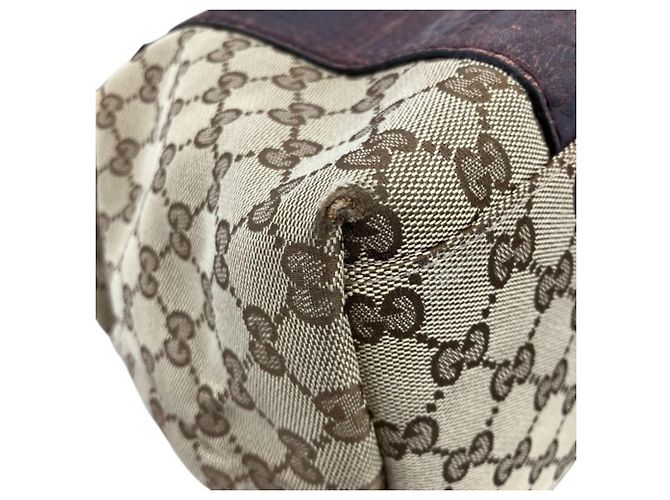 Borsa Tote Gucci Bamboo Marrone Beige - vista 7