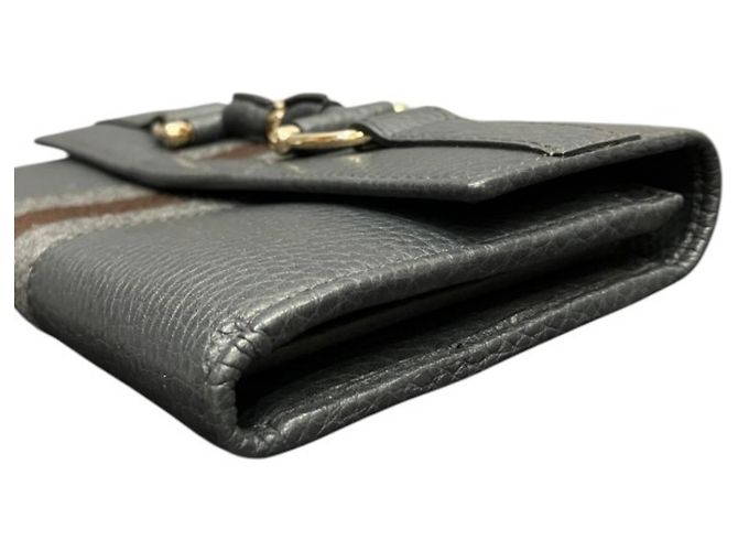 Gucci Horsebit Lederlanger Geldbeutel Braun - Ansicht 8