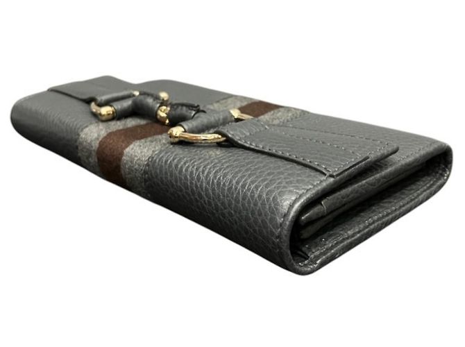 Gucci Horsebit Lederlanger Geldbeutel Braun - Ansicht 9