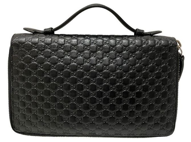 Gucci Microguccissima Black Leather Long Wallet - view 2