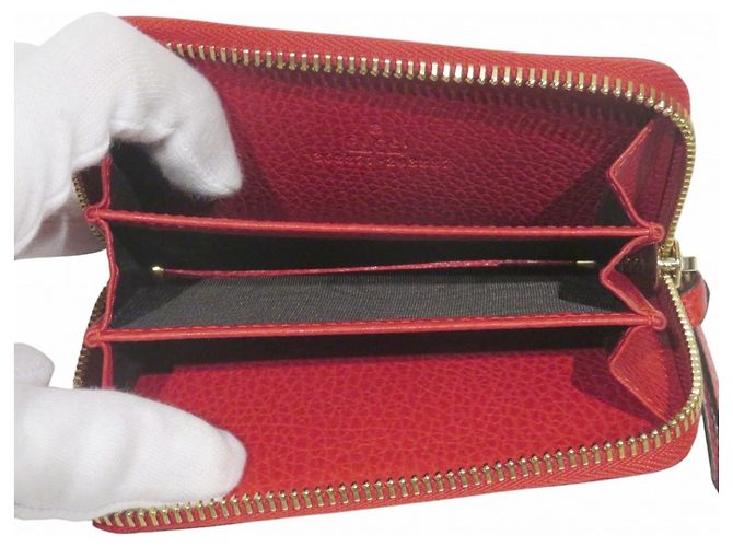 Monedero de cuero rojo Gucci Roja - vista 3