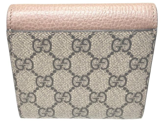 Cartera Bi-fold Gucci en piel beige - vista 2