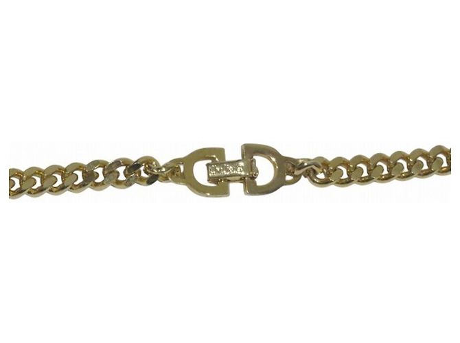 Collana a catena lunga placcata oro Christian Dior D'oro - vista 2