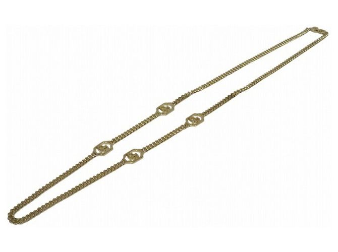 Collana a catena lunga placcata oro Christian Dior D'oro - vista 3