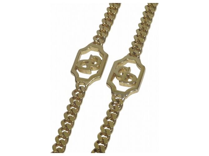 Collana a catena lunga placcata oro Christian Dior D'oro - vista 4