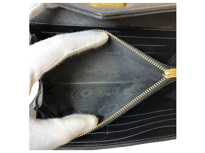 Cartera Cassandra Matelassé Large Flap Saint Laurent Negro - vista 6