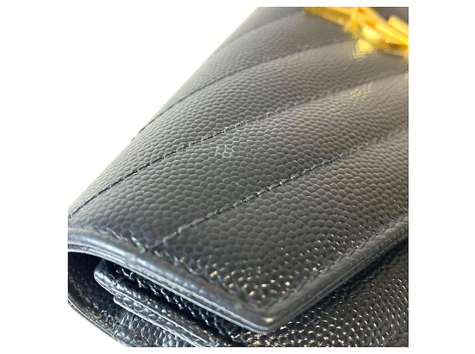 Cartera Cassandra Matelassé Large Flap Saint Laurent Negro - vista 8