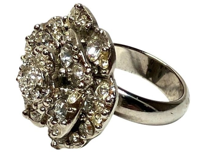 Chanel Camellia B13P Light Stone Ring Silber - Ansicht 2