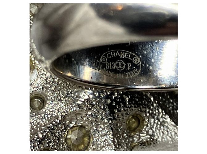 Chanel Camellia B13P Light Stone Ring Silber - Ansicht 4