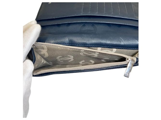 Chanel Cambon Line A26717 Bi-fold Wallet Marineblau - Ansicht 6
