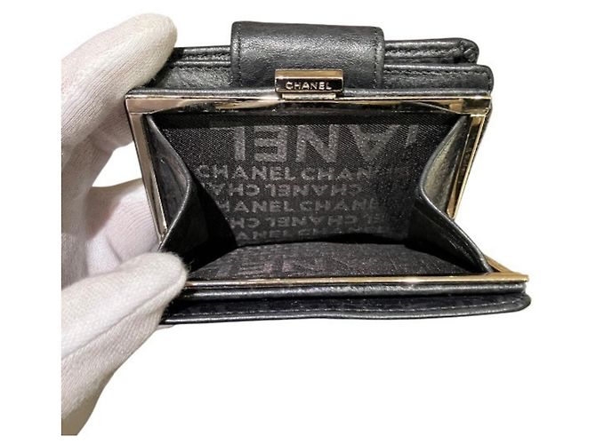 Chanel Cambon Line Matelassé Bi-fold Wallet Schwarz - Ansicht 6