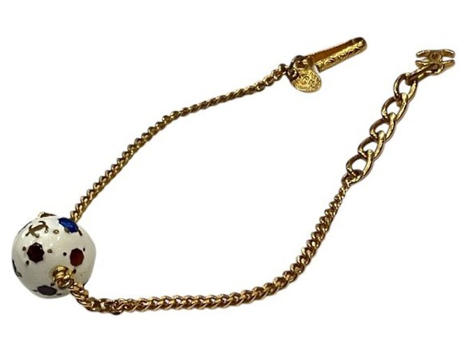 Bracciale Chanel Coco Mark 98P Soccer Ball per donna Bianco D'oro - vista 3