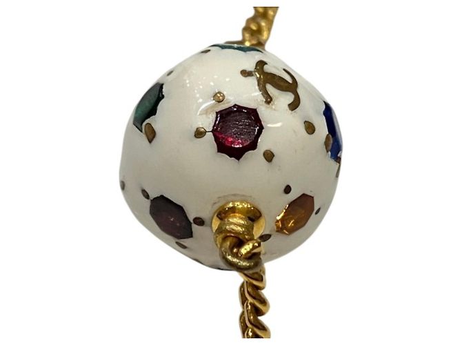Bracciale Chanel Coco Mark 98P Soccer Ball per donna Bianco D'oro - vista 6