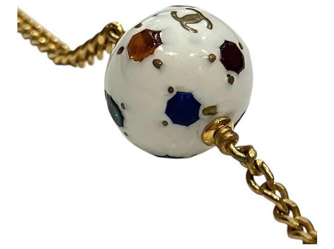 Bracciale Chanel Coco Mark 98P Soccer Ball per donna Bianco D'oro - vista 8