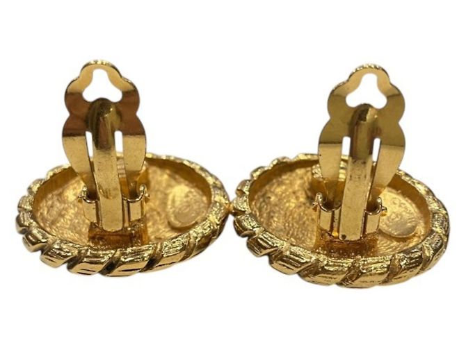 Orecchini a clip Vintage Chanel Coco Mark Gold D'oro - vista 5