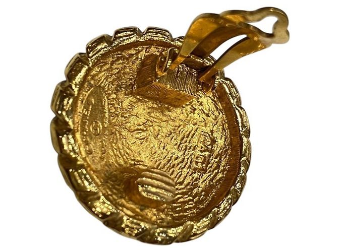 Orecchini a clip Vintage Chanel Coco Mark Gold D'oro - vista 6