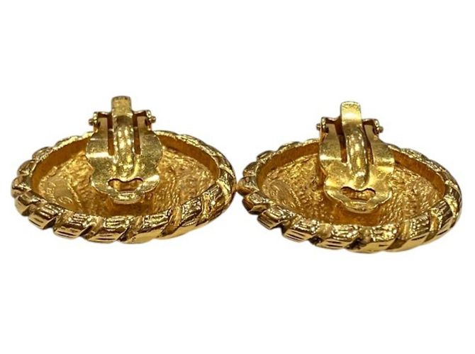 Orecchini a clip Vintage Chanel Coco Mark Gold D'oro - vista 8